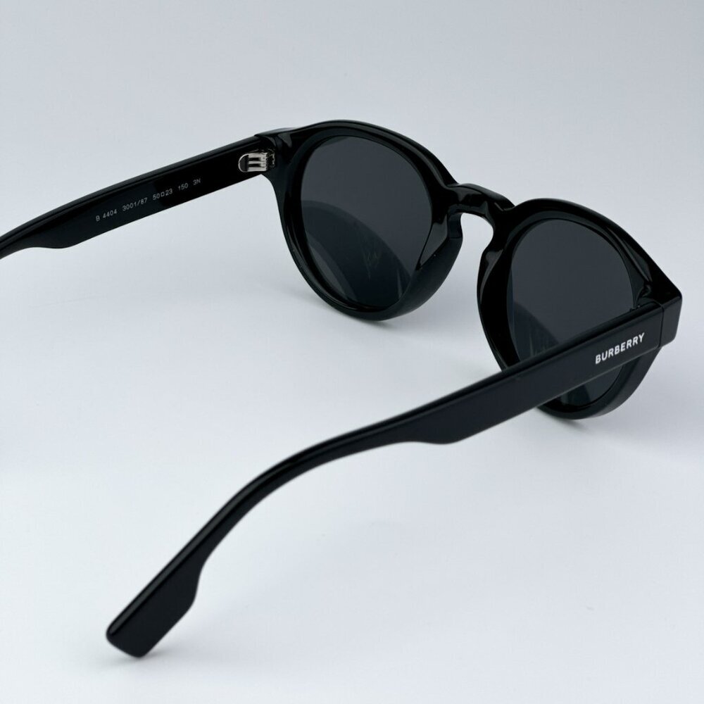 Burberry BE4404 300187 BRAND NEW Sunglasses Black Grey Oval Unisex - Picture 10 of 11